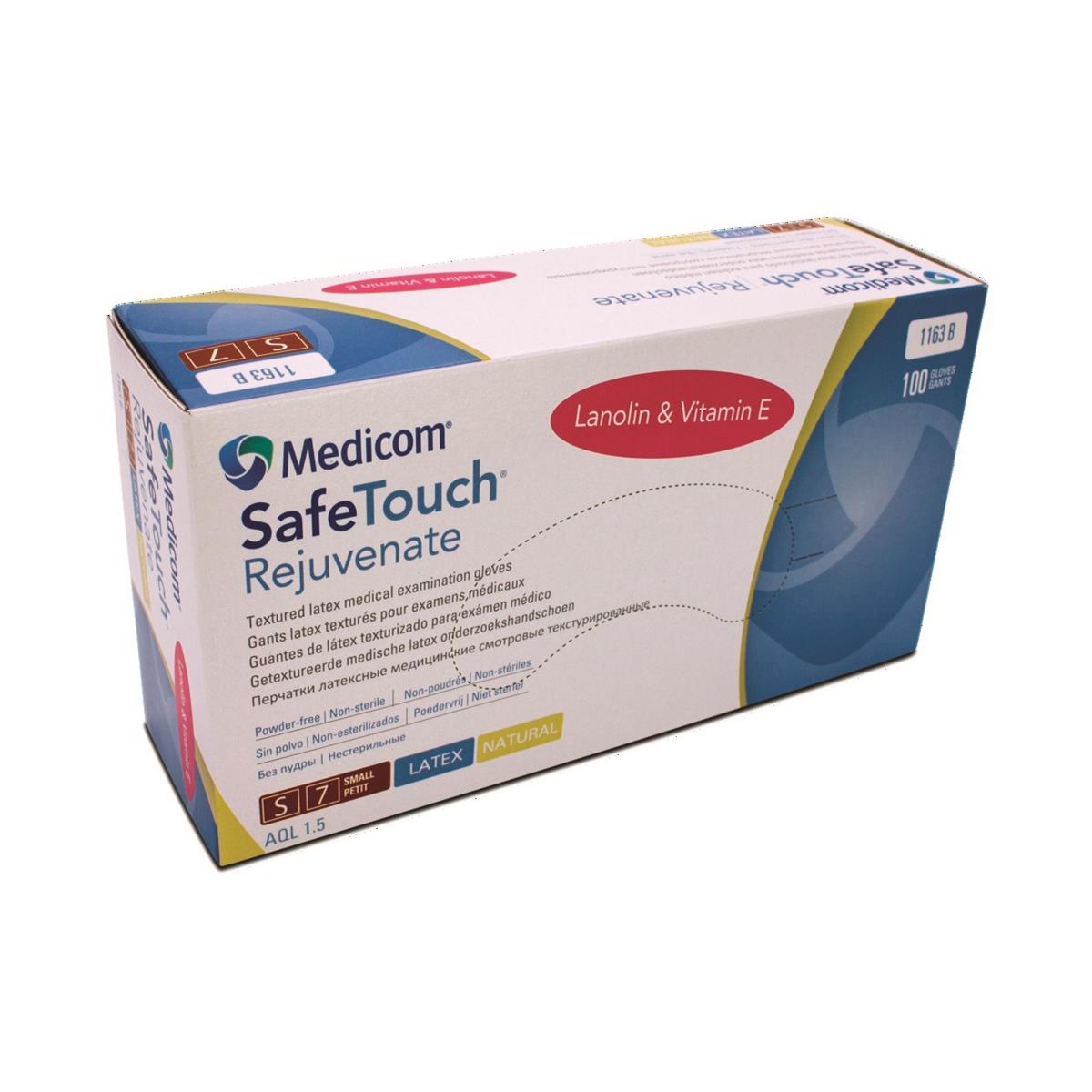 Gants latex sans poudre - SafeTouch Advanced Rejuvenate - XL - Bote de 100 - MEDICOM