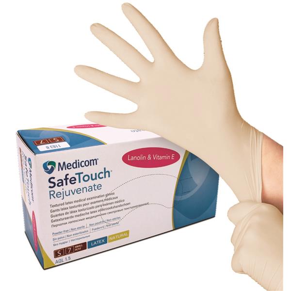 Gants latex sans poudre - SafeTouch Advanced Rejuvenate - XL - Bote de 100 - MEDICOM