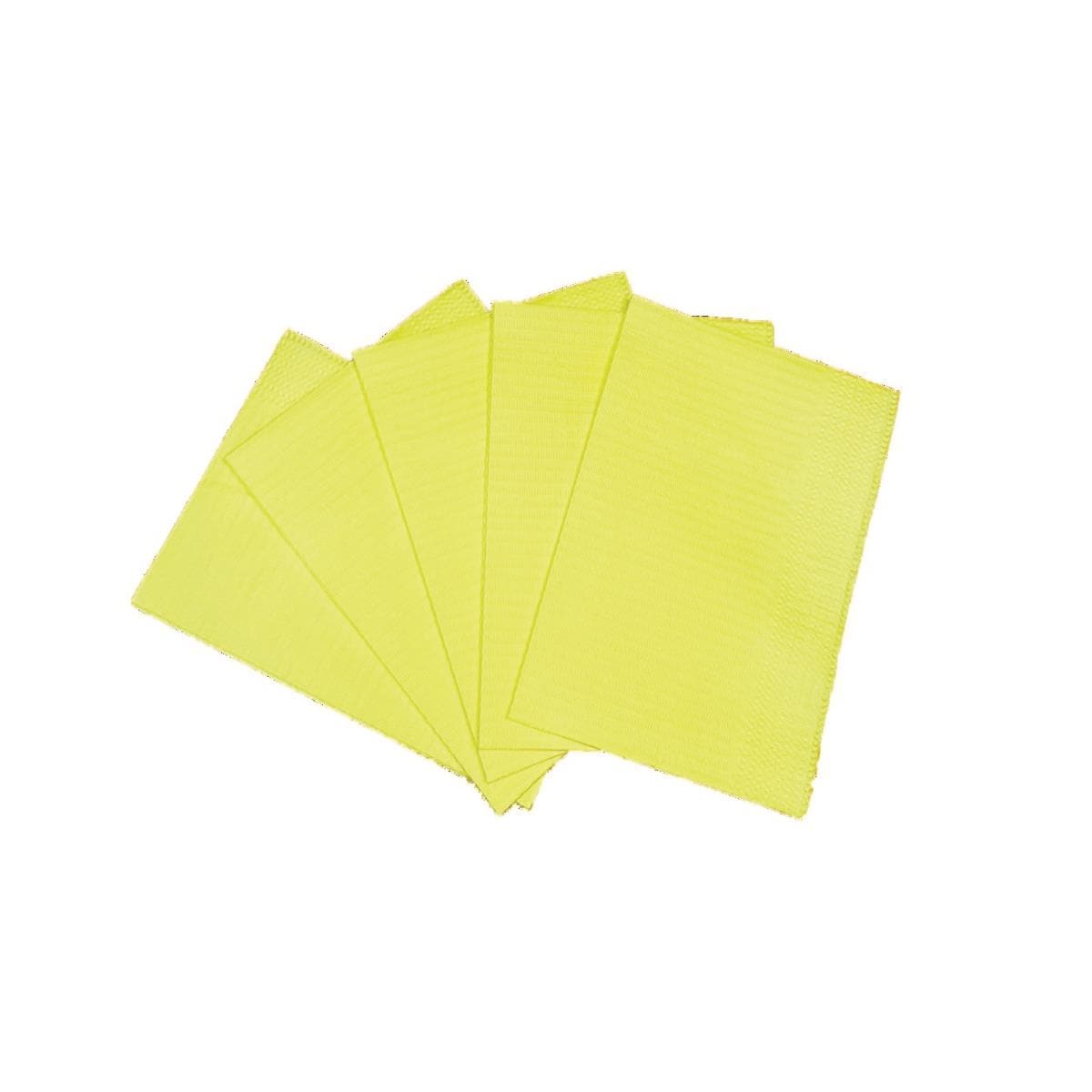 Serviette dentaire 3 plis jaune (100 pices) Medicom