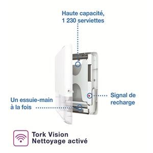 Distributeur essuie - main blanc Peakserve H5 - Tork