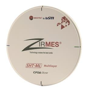 Disque de zircone ZIRMES SHTML D98 25mm C2 MESTRA