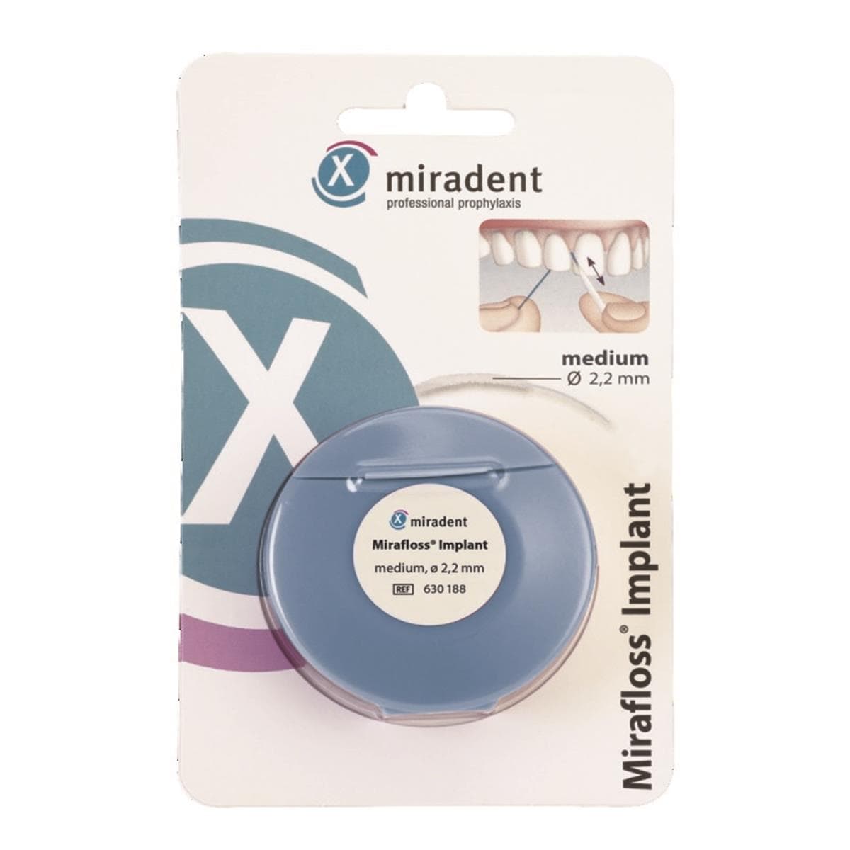 Fil de soie pour implant - Mirafloss - Implant - SDI - 2,2 mm - 1 rouleau