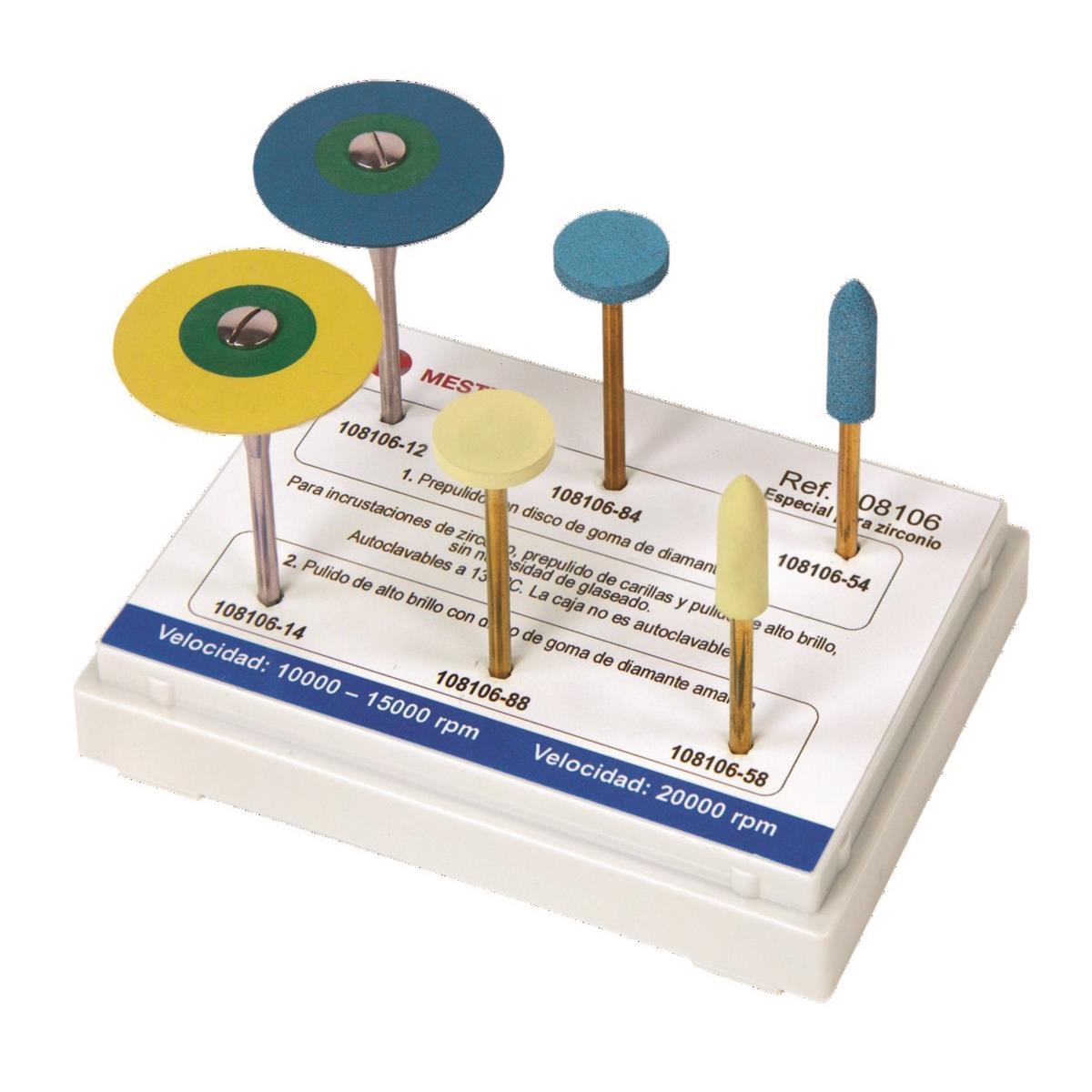 Kit polissage et finition Zircone 2 tapes MESTRA