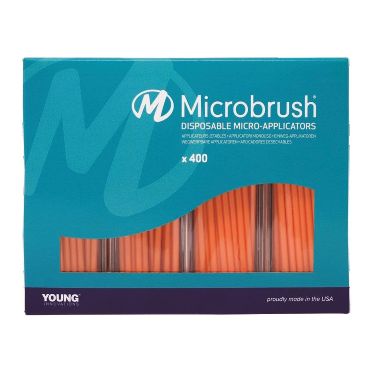 Microbrush Applicateurs - Ultrafine (0,5mm) - Orange - Dispenser Recharge (400)