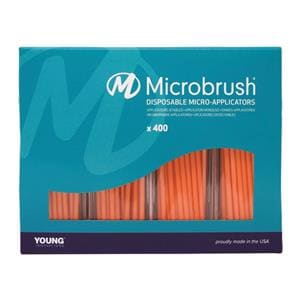 Microbrush Applicateurs - Ultrafine (0,5mm) - Orange - Dispenser Recharge (400)