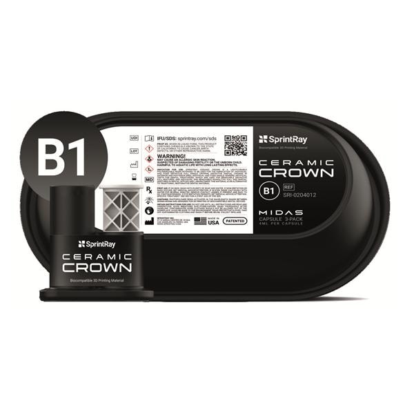 Capsules de rsines Midas Ceramic Crown - SprintRay B1 (x3)
