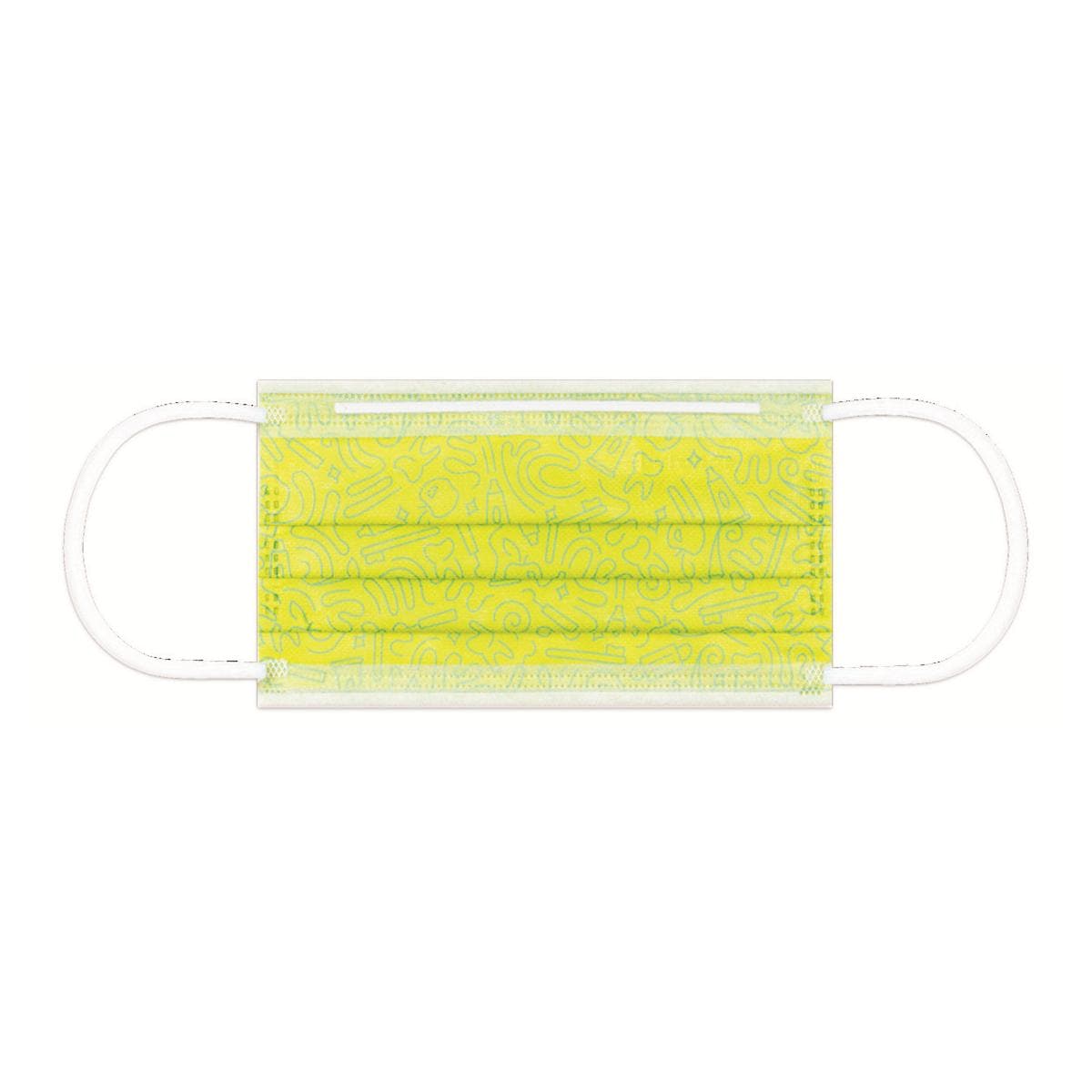 Masque Monoart type IIR Graffiti lime - boite de 50 - Euronda