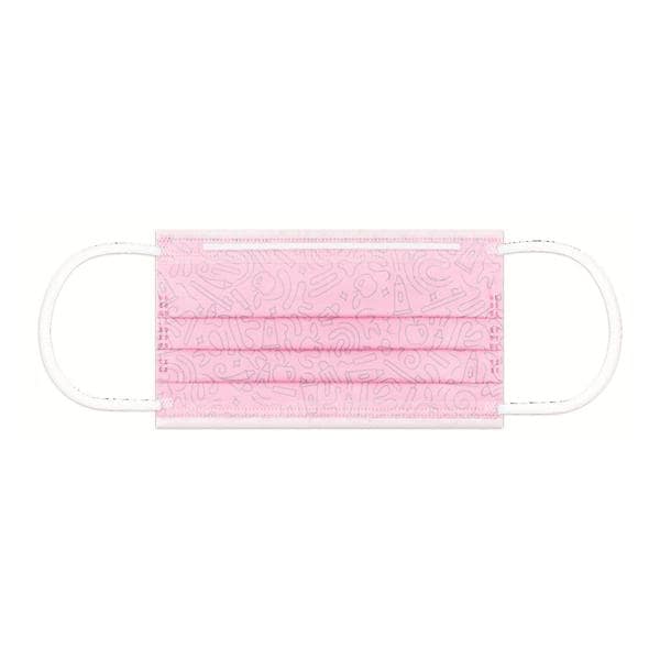 Masque monoart rose type IIR Graffiti - boite de 50 - EURONDA