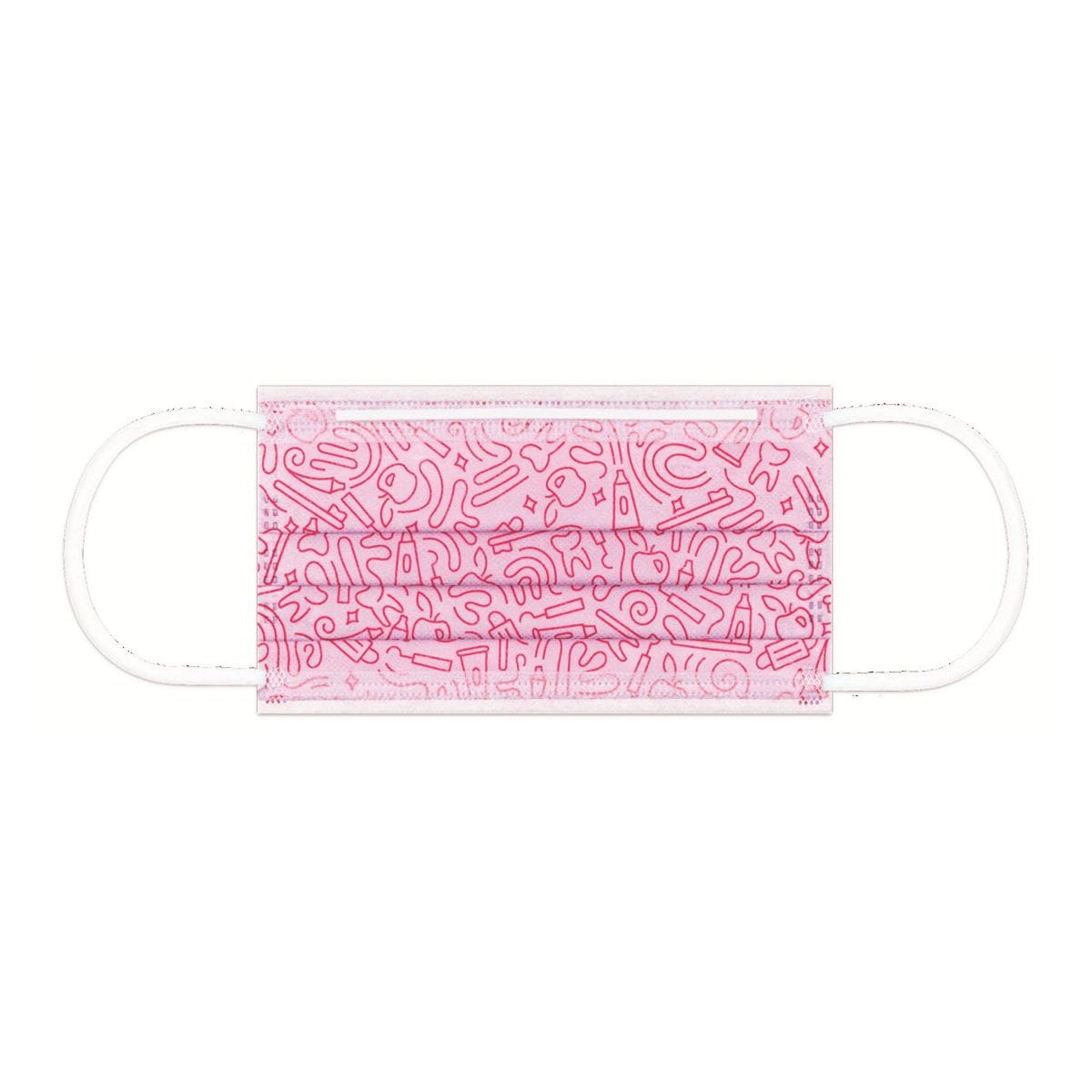 Masque Monoart lilas type IIR Graffiti - boite de 50 - Euronda