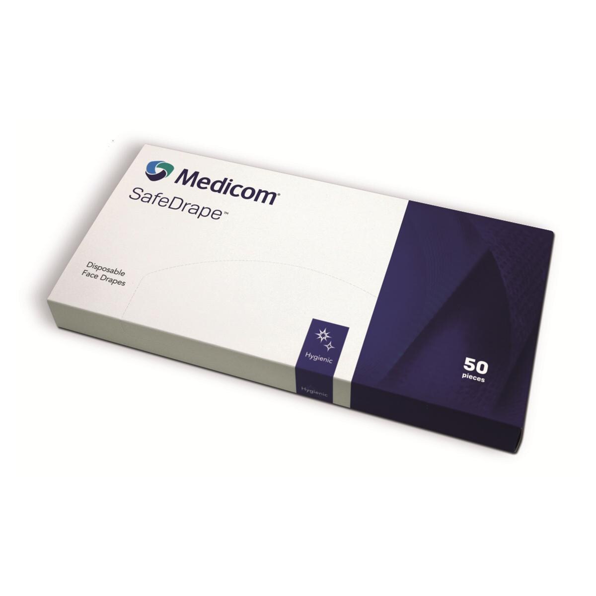 Safedrape Champs de protection faciale bleu jetables - lot de 50 - Medicom