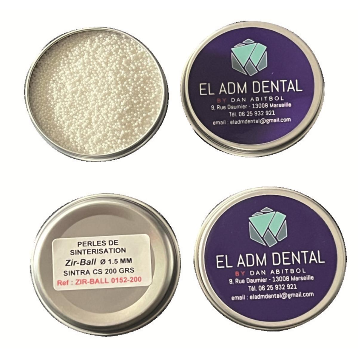 Perles de Frittage - 1,5mm - 200g - Zir-Ball 0152-200 - ADM