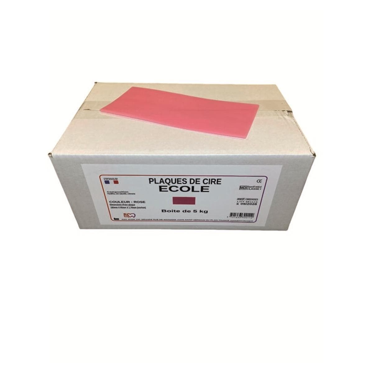 Cire Ecole - Rose fonc� - Bo�te de 5kg - JCOM