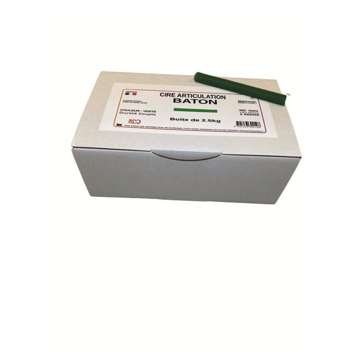 Cire Articulation - Verte - Souple - Bo�te de 2,5kg - JCOM