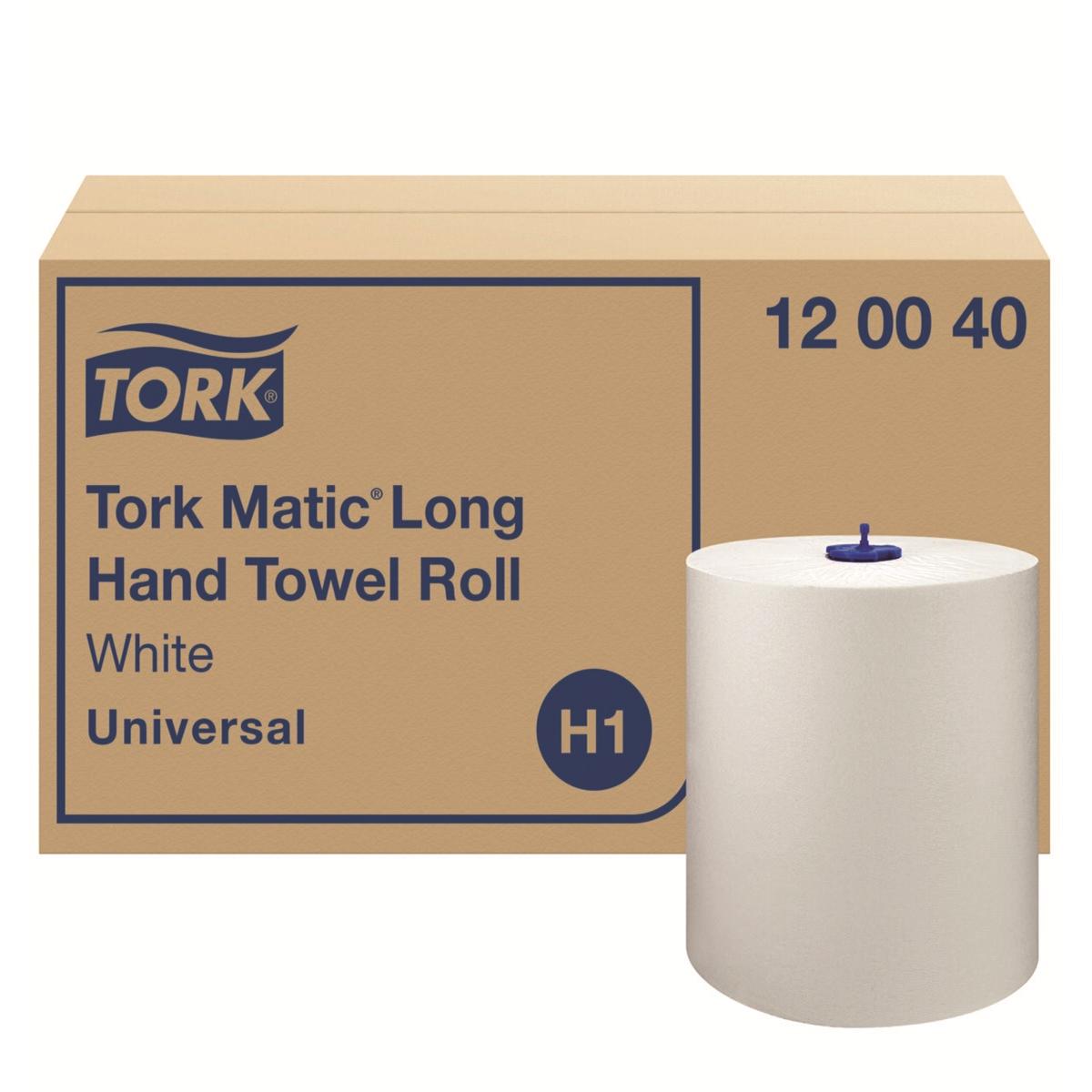 Rouleaux Essuie Mains H1 1 pli 220m - Lot de 6 - 120040 - Tork