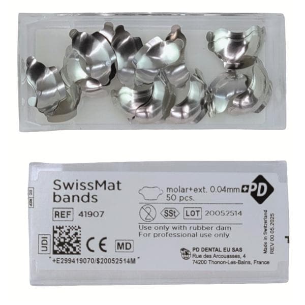 Bandes molaires avec extensions - Swissmat - Produits Dentaires - 6.4 mm - 50 pices