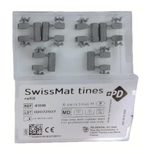 Embouts interchangeables - Swissmat - Taille M - 6 paires - Produits Dentaires