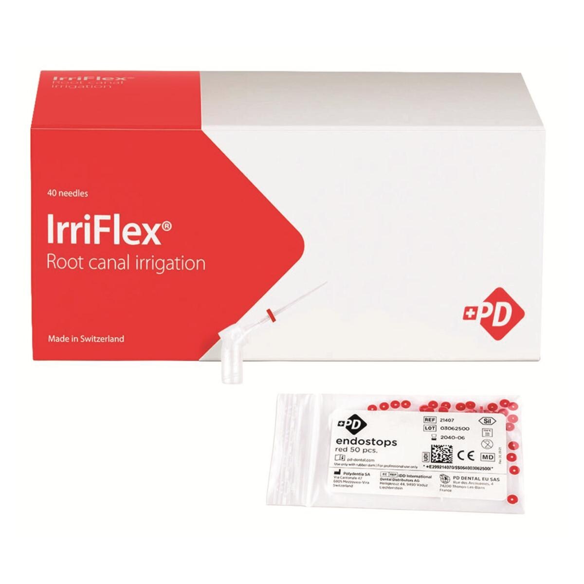 Aiguille d'irrigation canalaire flexible - Irriflex avec endostops - Produits dentaires - 40 x 50