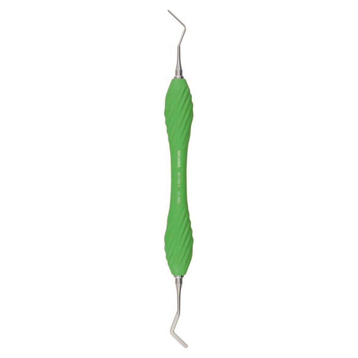 Spatule Heidemann n�1 - ASA Dental - Gamme Asa Wave - Manche vert ergonomique - Acier inox - St�rilisable 134�C - R�utilisable