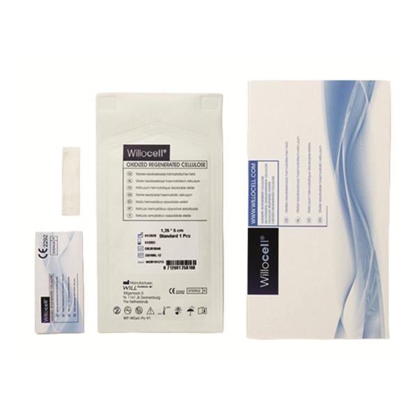 Compresse h�mostatique r�sorbable - Willocell Standard - 10 x 20 cm - St�rile - 12 pi�ces