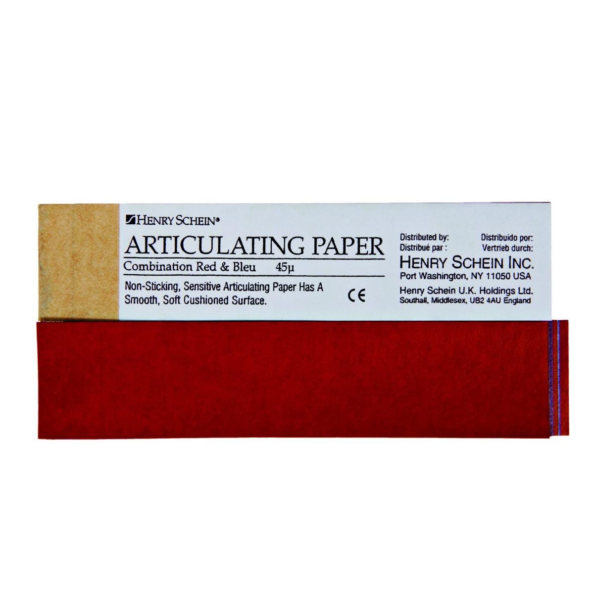 Articulating Paper HENRY SCHEIN - Rouge / bleu - Bote de 12 cahiers de 12 feuilles
