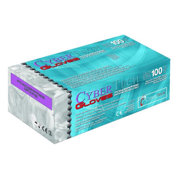 Gants Grape sans poudre CYBERTECH - La bote de 100 - Taille S