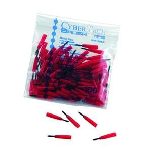 CyberBrush CYBERTECH - Embouts de pinceaux Rouge - Bote de 100