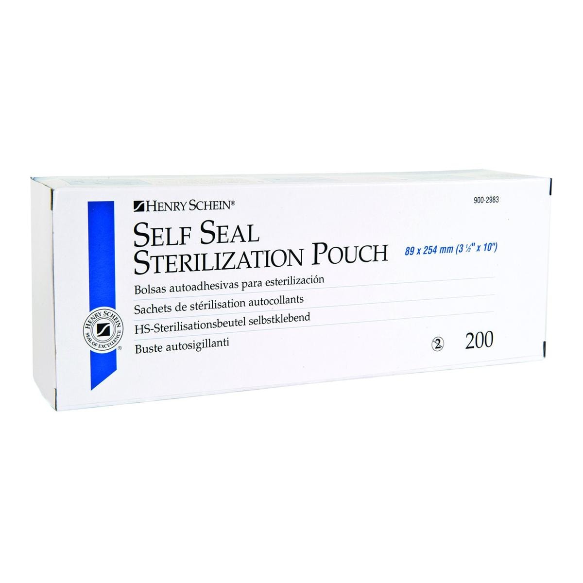 Sachets mixtes nylon papier HENRY SCHEIN - 134 x 280 mm - Bote de 200