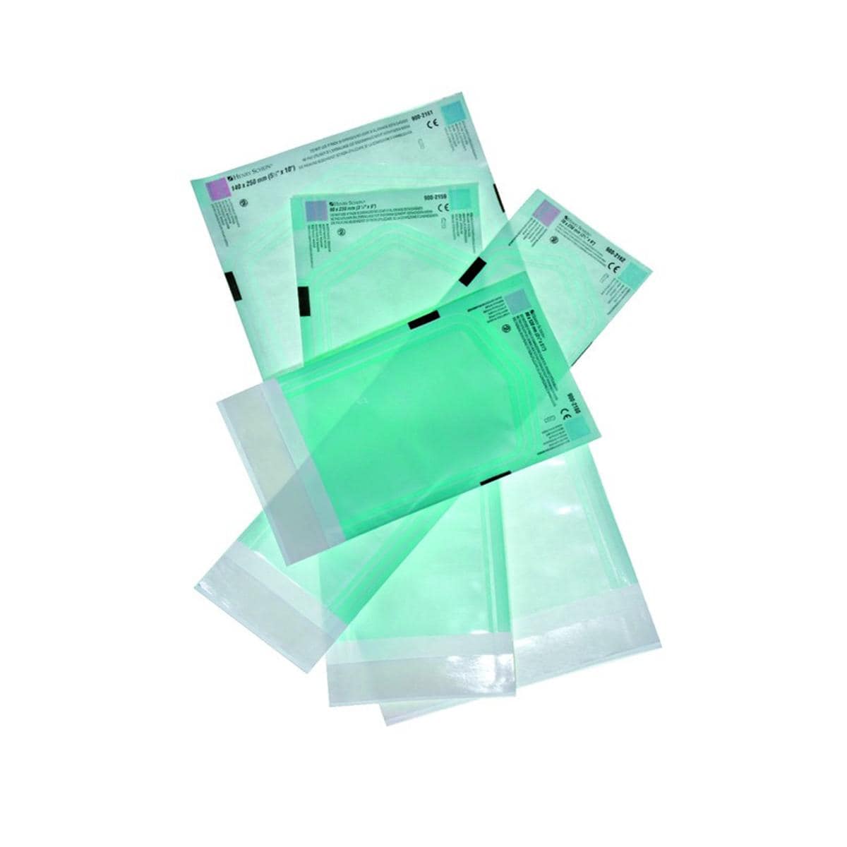Sachets mixtes nylon papier HENRY SCHEIN - 100 x 300 mm - Bote de 500