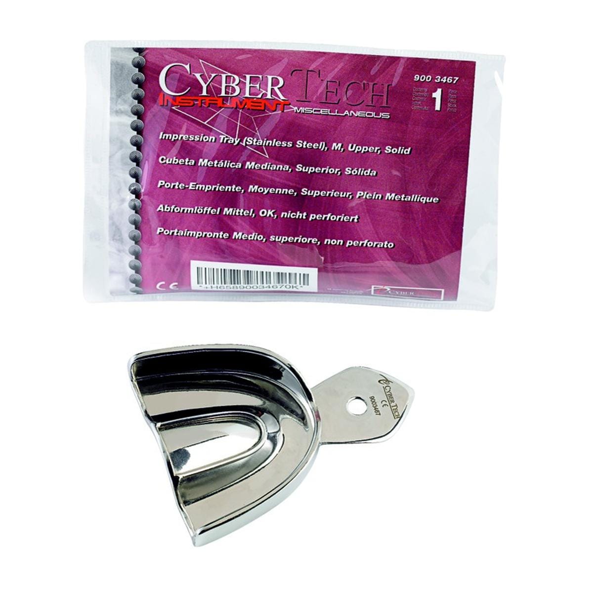 Porte-empreinte inox plein CYBERTECH - Haut - Moyen
