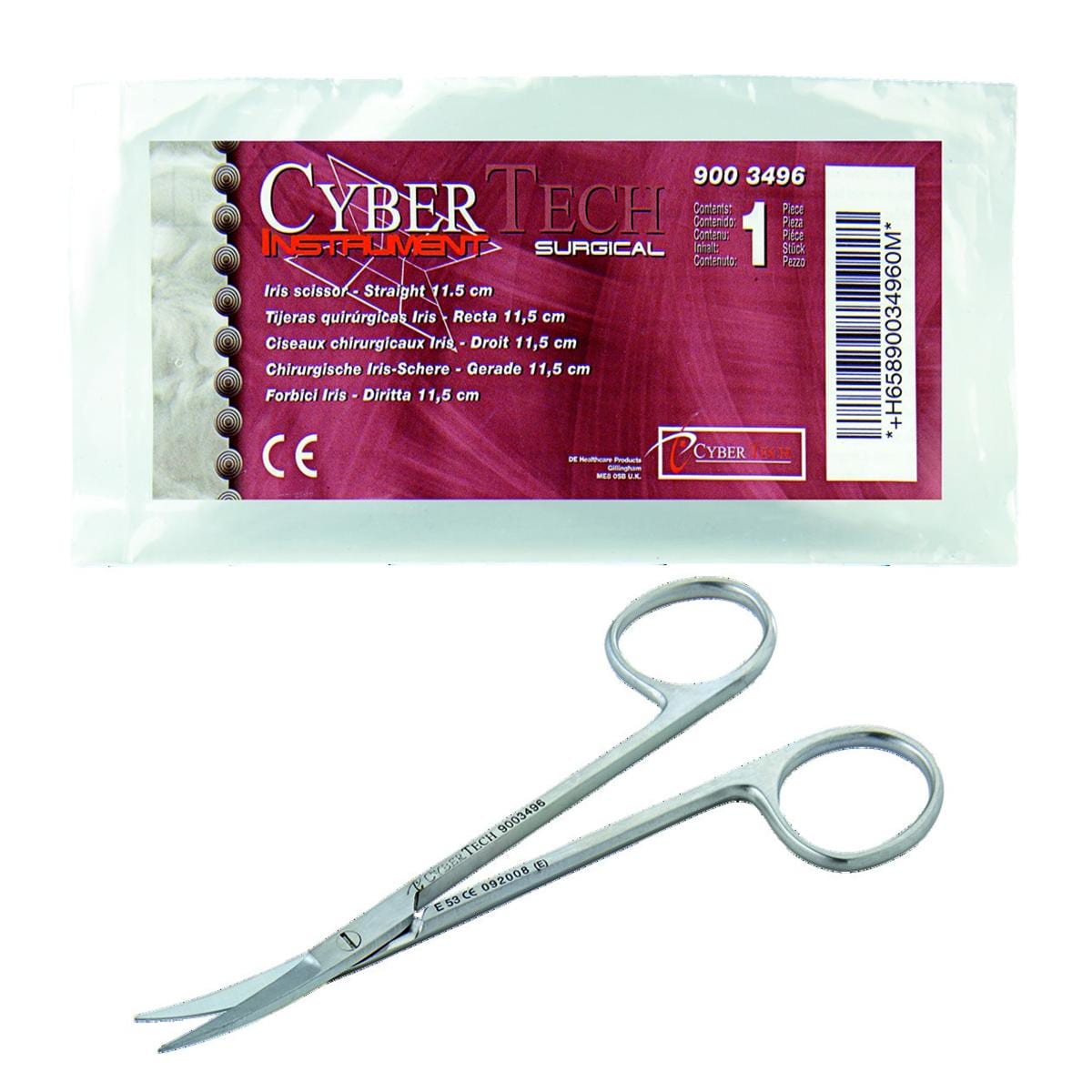 Ciseaux chirurgicaux Iris CYBERTECH - Droit 11,5 cm