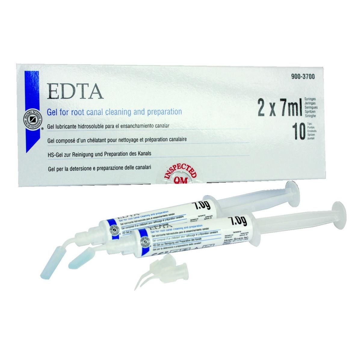 EDTA HENRY SCHEIN - Lot de 2 seringues 7g + 10 embouts