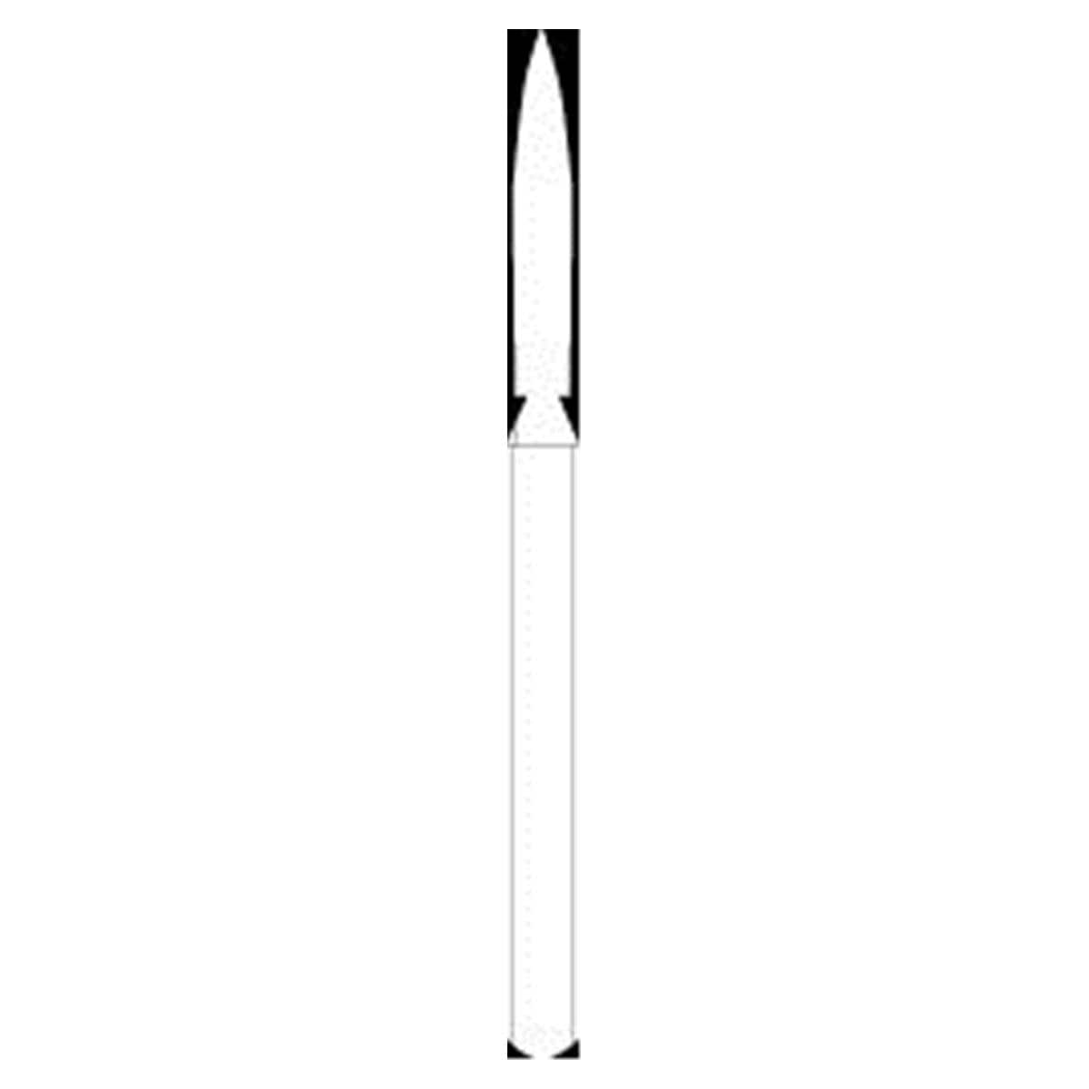 Fraise diamante strile jetable HENRY SCHEIN - Flamme 862 FG249-012 fin - Bote de 25