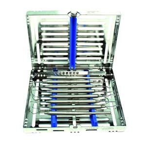 Cassette inox HENRY SCHEIN - Cassette 10 instruments avec 3 silicones