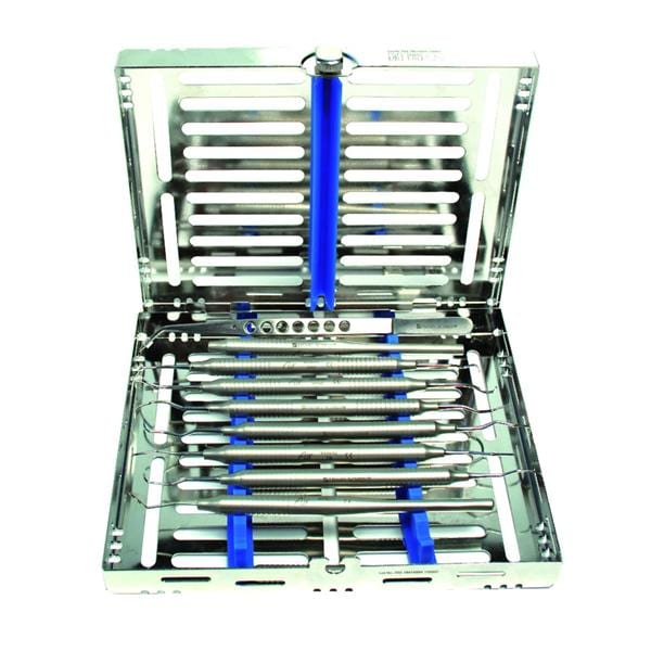 Cassette inox HENRY SCHEIN - Cassette 10 instruments avec 3 silicones