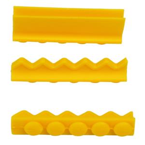 Barrettes silicone jaunes pour cassette (x5) HENRY SCHEIN