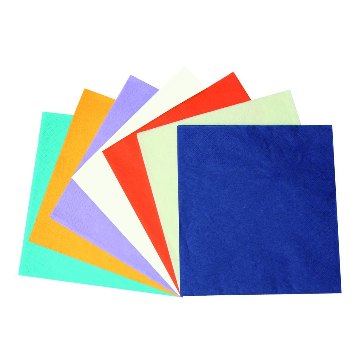 Serviettes CYBERTECH - 2 Plis Bleu Fonce 33x33cm - Lot de 50