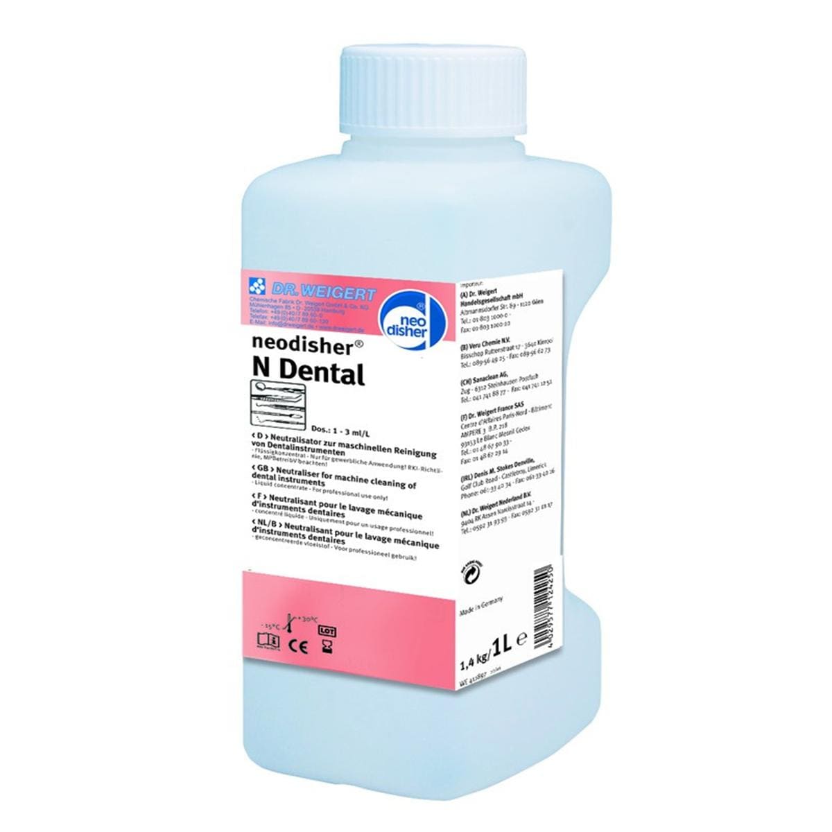 Liquide Neodisher N Dental Dr WEIGERT - Flacon de 1L