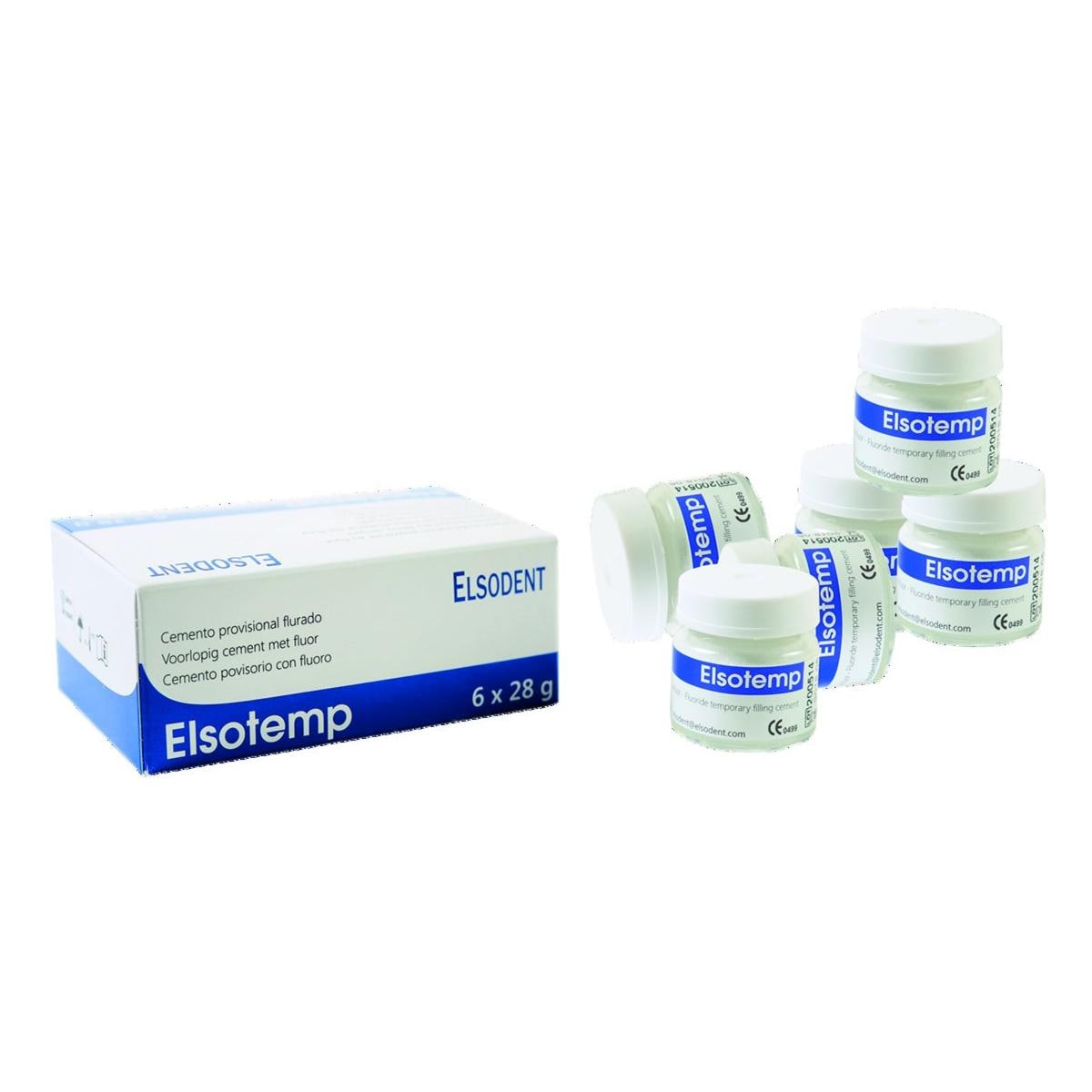 Elsotemp ELSODENT - Ciment Rose - Lot de 6x28g