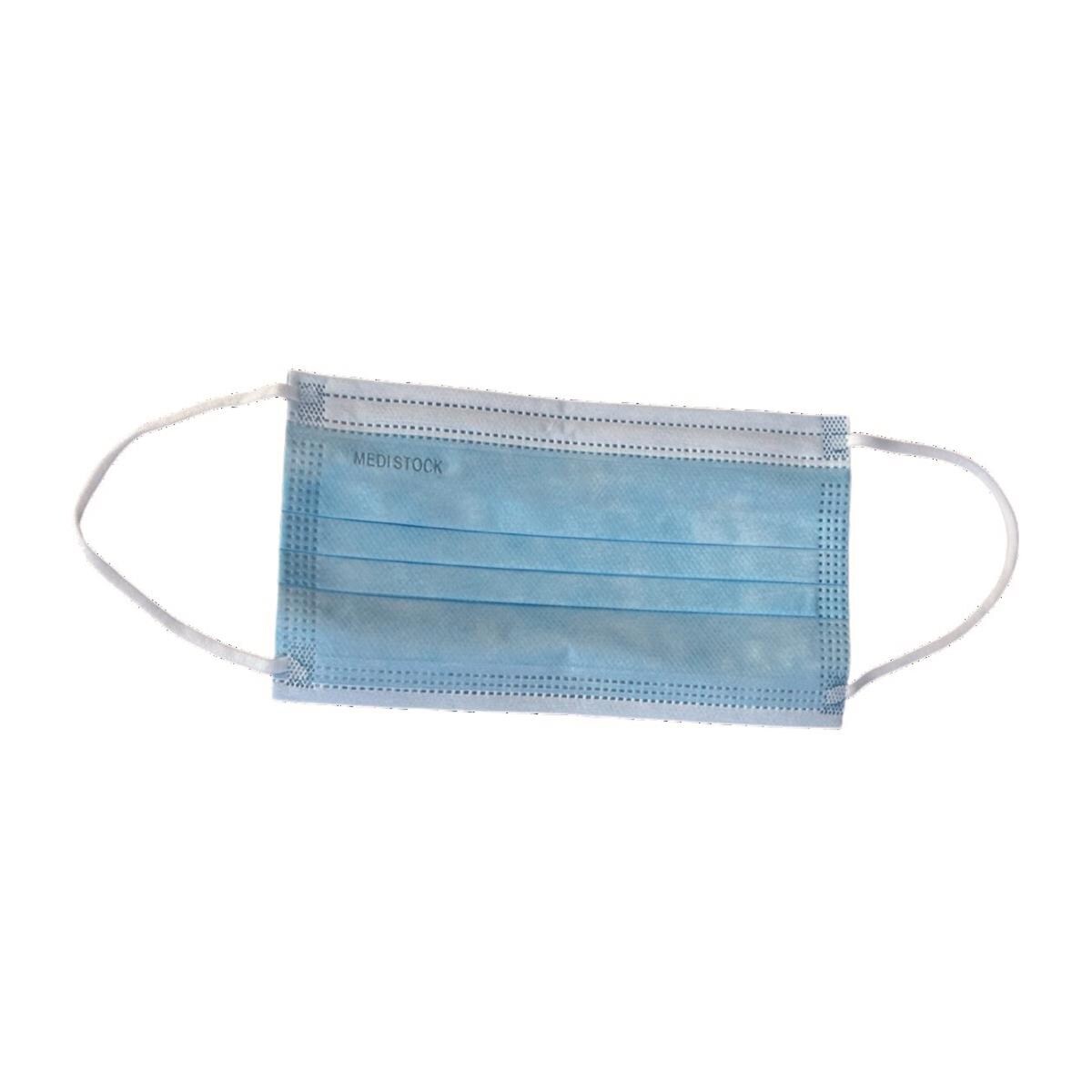 Masques lastiques type IIR - Bleus - Bote de 50 - MEDISTOCK