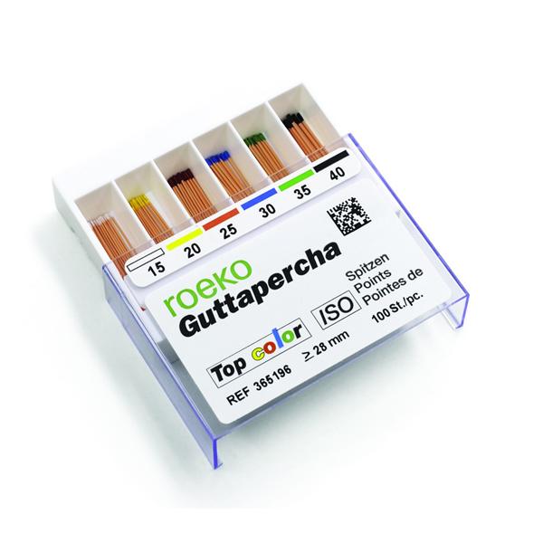 Pointes de Gutta Top Color ROEKO - n 15  40 - Bote de 100