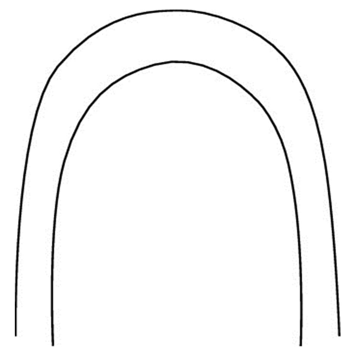 Arc forme naturelle acier MASEL - Rectangle suprieur - 0,016x0,016 - Sachet de 10