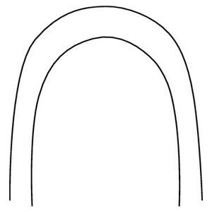 Arc forme naturelle acier MASEL - Rectangle suprieur - 0,016x0,016 - Sachet de 10