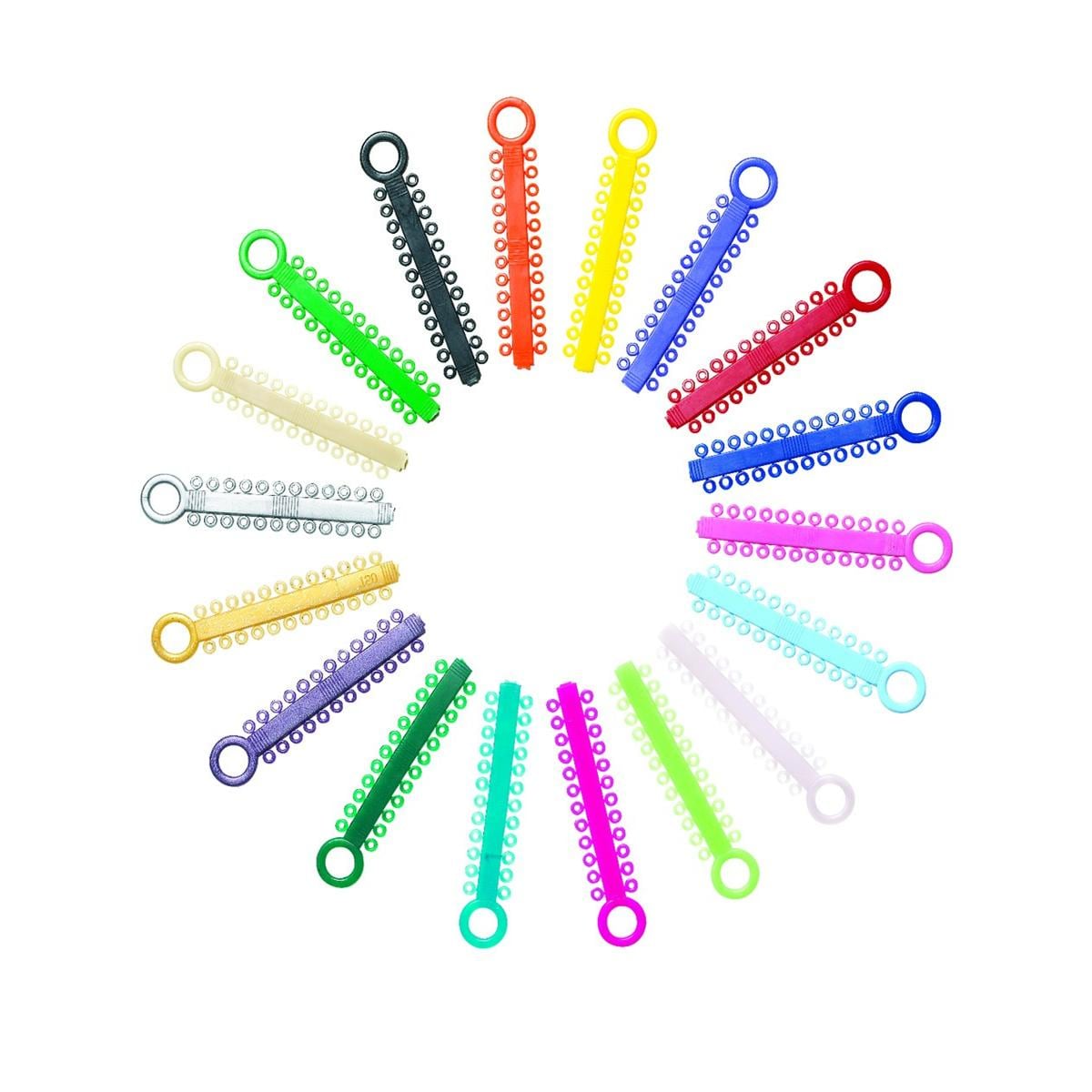 Module de ligature Unicycles sans latex MASEL - Translucide - Lot de 42 x 24
