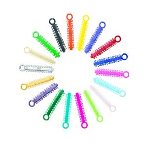 Module de ligature Unicycles sans latex MASEL - Orange clair - Lot de 42 x 24