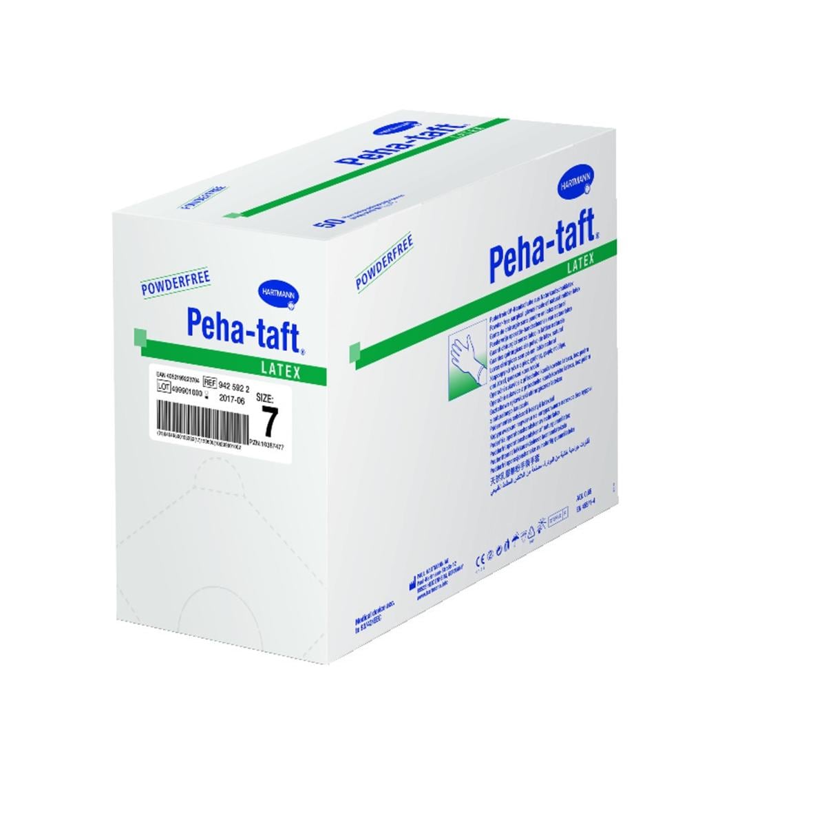 Gants Peha-Taft Plus latex Powder Free HARTMANN - Taille 8 - Bote de 50 paires