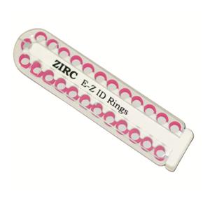 Anneaux E-Z ID grands 6 mm - 25 pcs - N�on rose - Codage couleur instruments � 5,1-8,6 mm - Silicone flexible autoclavable anti-