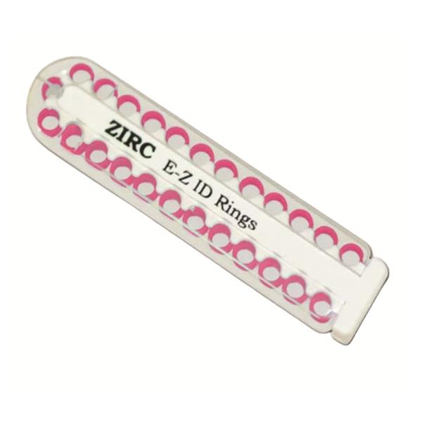 Anneaux E-Z ID grands 6 mm - 25 pcs - N�on rose - Codage couleur instruments � 5,1-8,6 mm - Silicone flexible autoclavable anti-