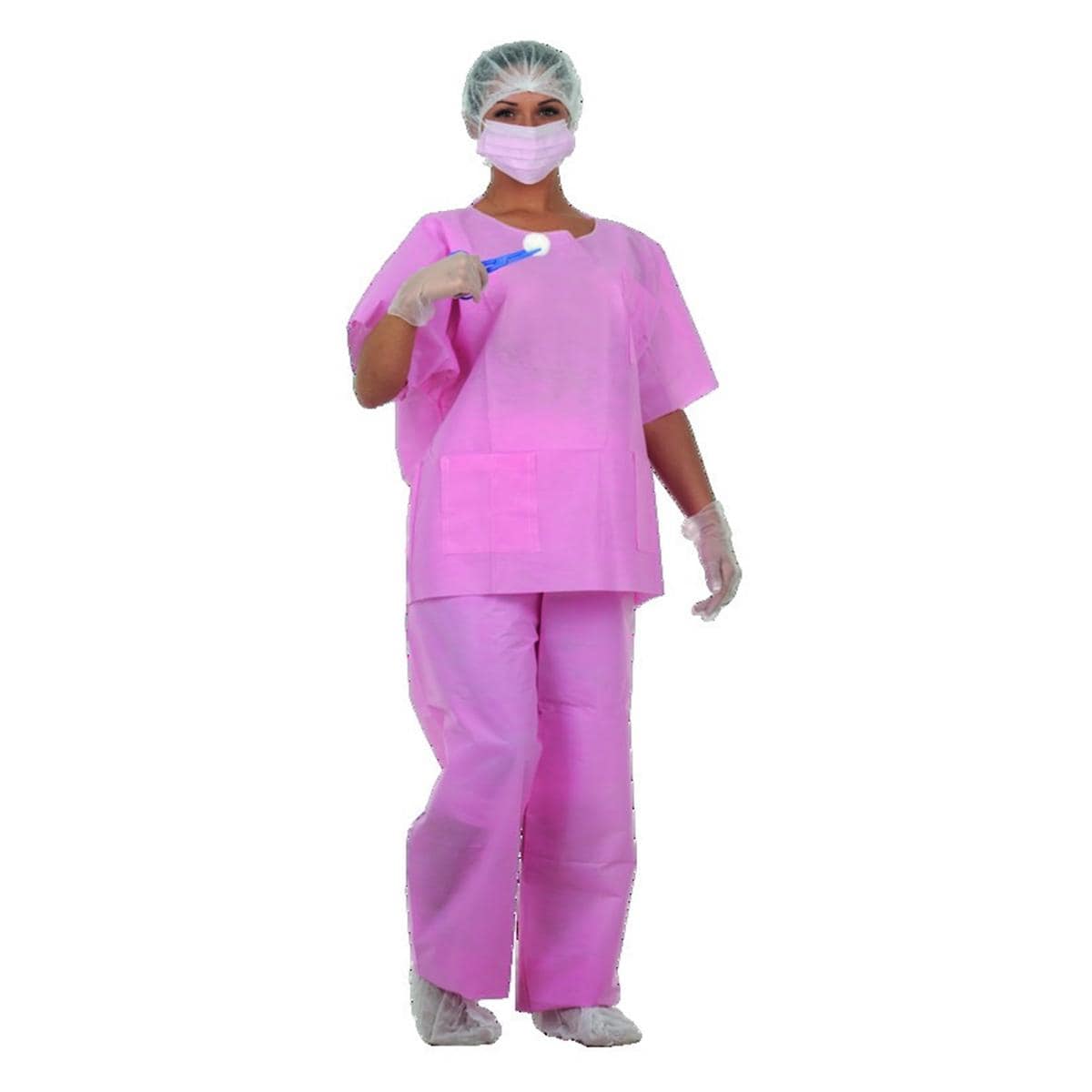 Pyjama de bloc MEDISTOCK - Rose - Taille L - Lot de 50