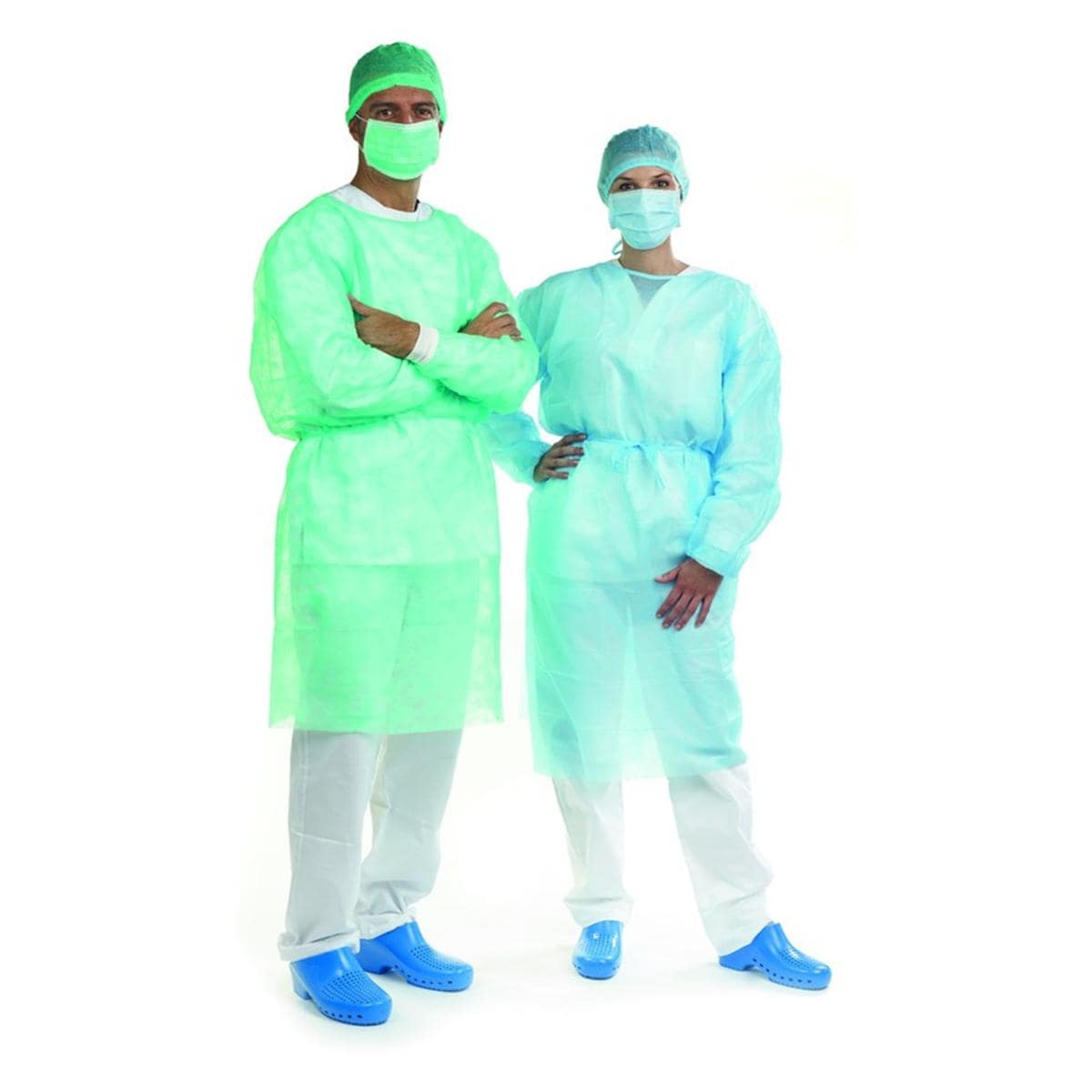 Blouse Hydrofuge non strile EURONDA - Vert - Lot de 50