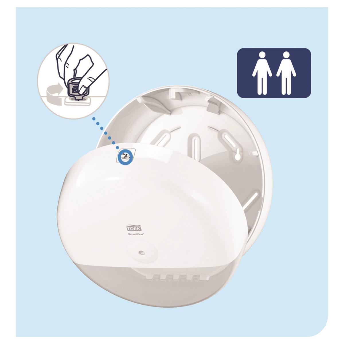 Distributeur papier toilette SmartOne T8 TORK Blanc